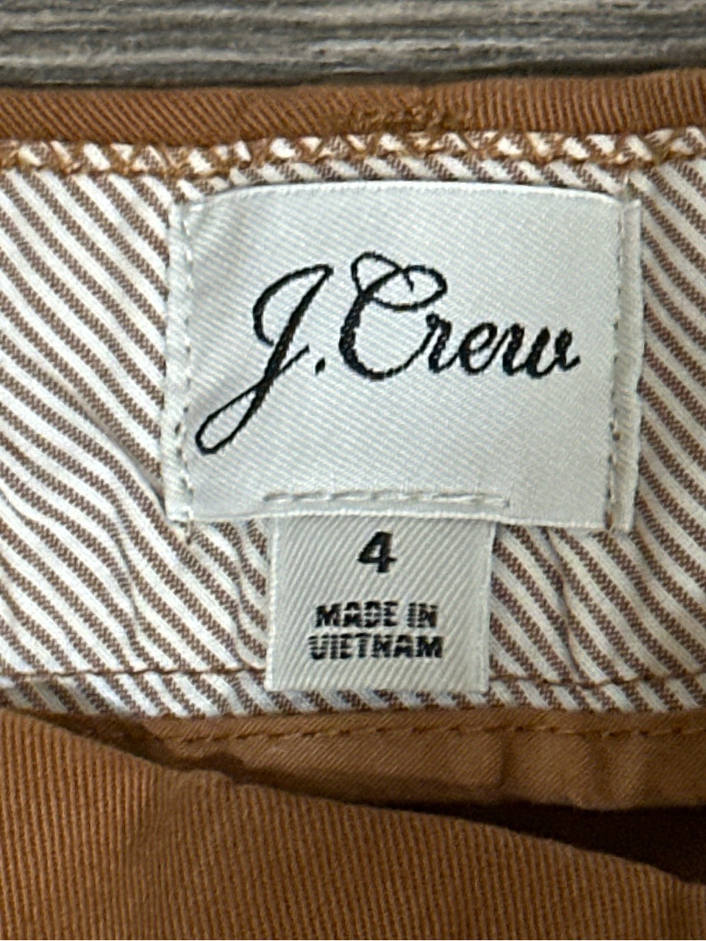 J.Crew Re-Imagined Brown Chino Shorts Size 4 Cotton Stretch Casual Summer Shorts - Picture 4 of 7